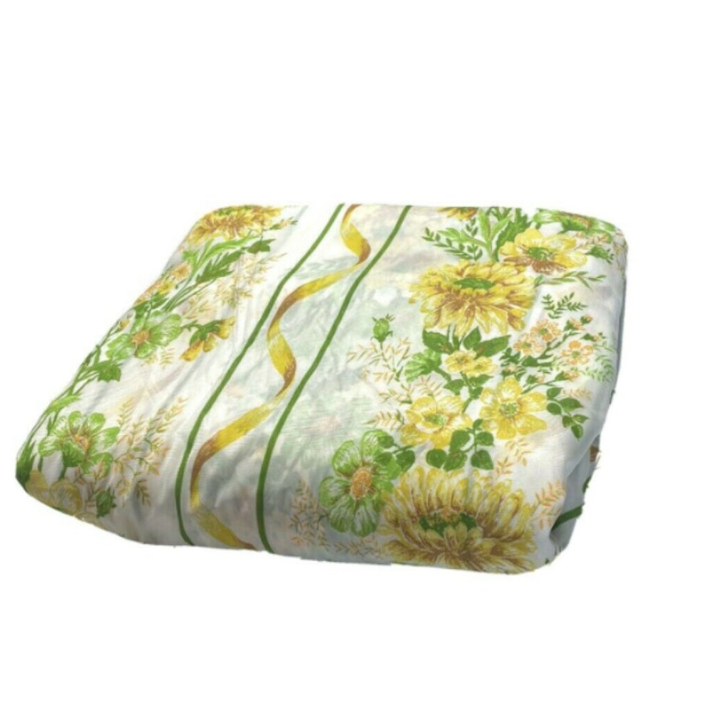 Vintage Rare 60s Flower Fabric 12 yds+ Yellow